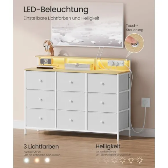 ROOTZ CHOST OF THEBLEERS - KOLLER - Opbevaringsenhed - LED -belysning - 33,5 T x 114 W x 84 H cm - Cloud White - Funktionelt design