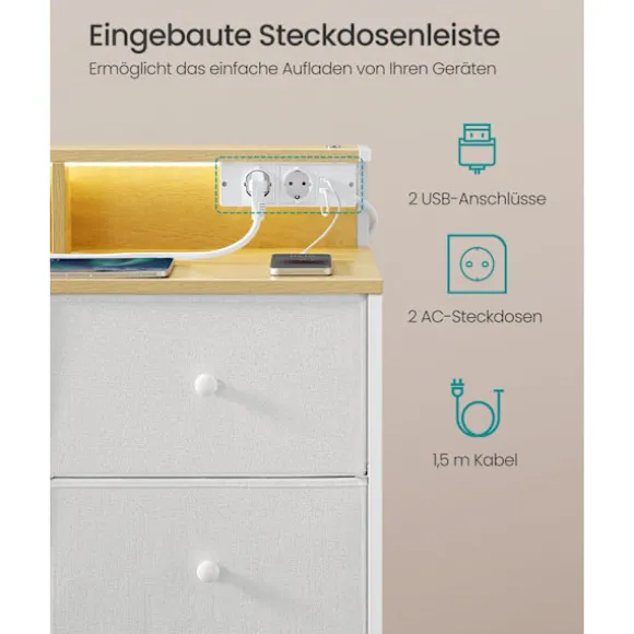 ROOTZ CHOST OF THEBLEERS - KOLLER - Opbevaringsenhed - LED -belysning - 33,5 T x 114 W x 84 H cm - Cloud White - Funktionelt design