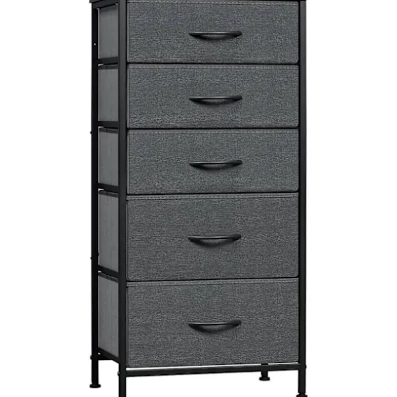ROOTZ CHOST OF THEBLEERS - KOLLER - Opbevaringsskab - 5 skuffer - Metalramme - Vintage Wood Look - 45,5x95,5x30 cm