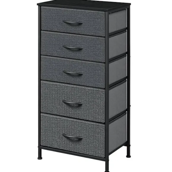 ROOTZ CHOST OF THEBLEERS - KOLLER - Opbevaringsskab - 5 skuffer - Metalramme - Vintage Wood Look - 45,5x95,5x30 cm