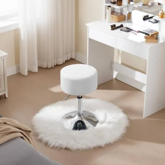 Rootz Corduroy Justerbar drejestol - Makeupstol - Møbelsæde - Åndbart sæde - 33,5 cm x (52-67 cm) x 33,5 cm