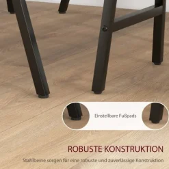 Rootz 5-delt barbordssæt - Spisebordssæt - Pubbord og stole - Industrielt design - Pladsbesparende - Mørkegrå - 120 cm x 60 cm x 91 cm