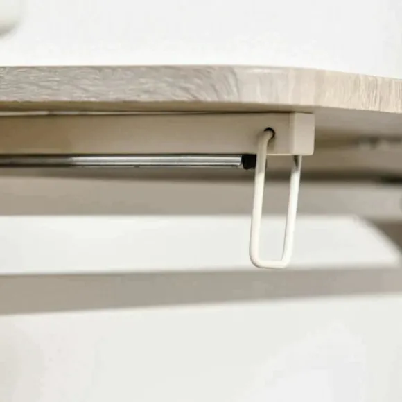 Rootz 2-delt siddegruppe - Sammenklappeligt spisebord med 2 stole - Foldebord - Hvid + Natur - 110 cm x 70 cm x 75 cm