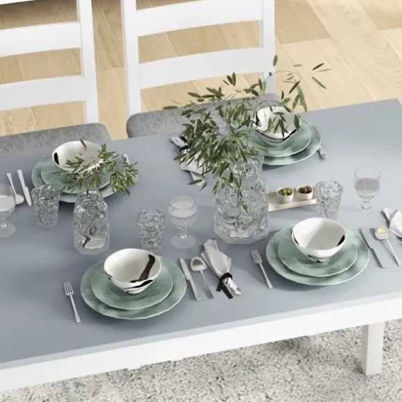 Rootz 4-delt spisebordssæt - Spisestuemøbler - Pladsbesparende spisebordssæt - Komfortable siddepladser - Nem vedligeholdelse - 108 cm x 65 cm x 75 cm | Fyndiq