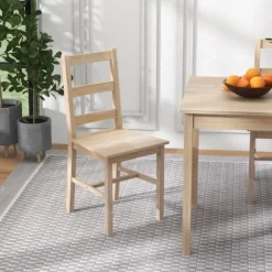 Rootz 5-delt spisebordssæt - Spisestuemøbler - Fyrretræ Spisestuesæt - Pladsbesparende design - Materialer af høj kvalitet - Gulvbeskyttelse - Bord: 1 | Fyndiq