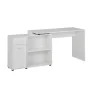 Rootz design hjørne skrivebord med hylde hvid 120 x 75,5 x 106,5 cm - Moderne kontor skrivebord Computer bordstudie - Vinkel skrivebord hjemmekontor | Fyndiq