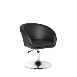 Rootz design relax lænestol lounge lænestol syntetisk læder cocktail lænestol sort - Drejelig lænestol - Spisestuestol 120 kg - Club lænestol læder lo | Fyndiq