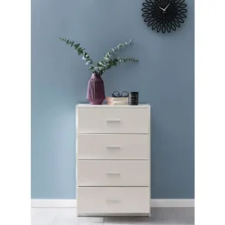 Rootz Design Skænk Hvid Højglans 60x90x30 cm Skænk Træ Moderne - Smal skuffe kommode Spisestue - Lille universalskab entre Linned kommode soveværelse | Fyndiq