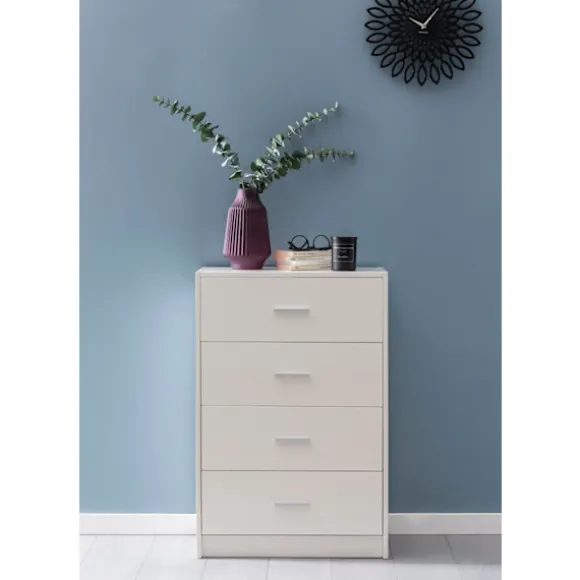Rootz Design Skænk Hvid Højglans 60x90x30 cm Skænk Træ Moderne - Smal skuffe kommode Spisestue - Lille universalskab entre Linned kommode soveværelse | Fyndiq