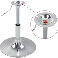 Rootz Designer Hocker - Taburet - Siddestol - Drejeligt sæde - Justerbar stol - Moderne skammel - Roterende sæde - Hvid - 15,7x15,7x10,2 tommer