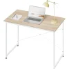 Rootz Desk - Arbejdsbord - Computertabel - Rummelig arbejdsområde - 100x75x50 cm brun og hvid