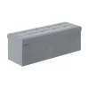 Rootz Dove Grey Velvet Sædekiste - Opbevaring osmannisk - Polstret bænk - MDF-konstruktion - 38 cm x 110 cm x 38 cm - Letvægts - Rummelig - Robust