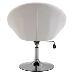 Rootz drejestol - hvid - stål, svamp, PU - 26,77 cm x 23,22 cm x 31,49 cm