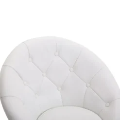 Rootz drejestol - hvid - stål, svamp, PU - 26,77 cm x 23,22 cm x 31,49 cm
