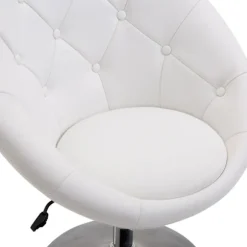 Rootz drejestol - hvid - stål, svamp, PU - 26,77 cm x 23,22 cm x 31,49 cm