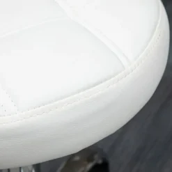 Rootz drejestol - Rulleskammel - Højdejusterbar salontaburet - Kunstlæder - Armløst design - Elegant quiltet mønster - 35,5 cm x 51-67 cm