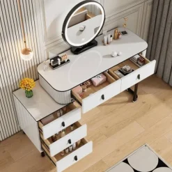 Rootz Dressing Table Set - Makeup Vanity - Cosmetic Desk - Rumle opbevaring - 100 cm x 126 cm x 40 cm