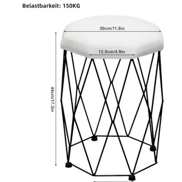 Rootz Dressing Table Set - Makeup Vanity - Beauty Station - Dæmpbar LED Mirror - Velvet Affol - White -brown - 100 x 126 x 40 cm