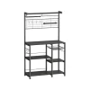 Rootz Ebony-Black Kitchen Bager's Rack - Opbevaringsstativ - Organizer - Spånplade og stål - 42cm x 90cm x 167,3cm - Heavy Duty - Multifunktionel - Pl | Fyndiq