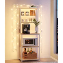 Rootz Eg Hvid spånplade stål kagerol - Bagestativ - Opbevaringshylde - Robust konstruktion - Nem montering - 40 cm x 60 cm x 167 cm