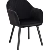 Rootz Ergonomic Velvet Spisestuestol - Komfortabel siddeplads - Stilfuld stol - Højdensitetsskum - Lændestøtte - Holdbar konstruktion - 81 cm x 40 cm | Fyndiq