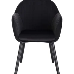 Rootz Ergonomic Velvet Spisestuestol - Komfortabel siddeplads - Stilfuld stol - Højdensitetsskum - Lændestøtte - Holdbar konstruktion - 81 cm x 40 cm | Fyndiq