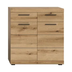Rootz Evoke Oak Chest of skuffer - Shoe Cabinet - Storage Unit - Ample Storage - 90x96x37 cm