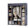 Rootz Fabric Garderobe - Stofskabet - Fleece Coated Storage - Rumbesparende løsning - 45x150x175cm - Blå