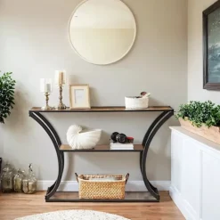 Rootz Flurt Console Table - Hallway Table - Entryway Table - Rumbesparende design - 120 cm x 30 cm x 80 cm