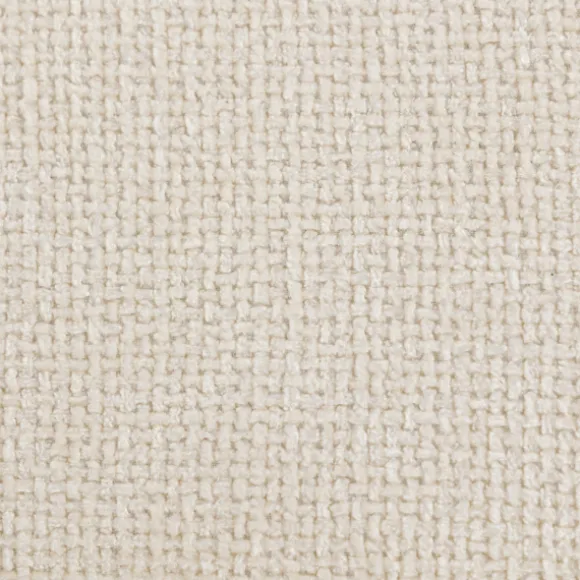 Rootz fodskammel - osmannisk, puf - Chenille polstret skammel - Stålben, blød pude, behagelige siddepladser - 45 x 41 x 38 cm, hvid