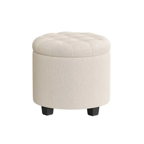 Rootz fodskammel med opbevaring - osmannisk - opbevaringsbænk - pladsbesparende design - 45 cm x 45 cm x 44,5 cm