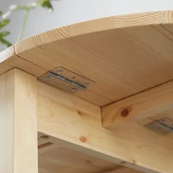 Rootz Foldbart ovalt spisebord - Rumbesparende bord - Solid træbord - Optimer plads - 140L x 70b x 75 timer cm