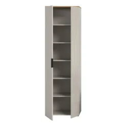 Rootz Garderobe - Opbevaringsskab - Brun - Let samling - 60 x 195 x 36 cm