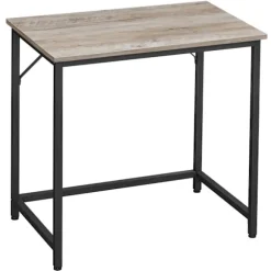 Rootz Greige sort skrivebord - Studiebord - Arbejdsstation - Spånplade og stål - Letvægts - Nem montering - Rummelig - 50 cm x 80 cm x 76 cm