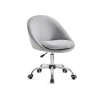 Rootz Grey drejestol - Ergonomisk stol - Rullestol - Stålstel - Bomuld-hør-blanding - Bærbar - 60 cm x 60 cm x 80-90 cm