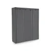 Rootz Grey Fleece Stof Foldeskab - Opbevaringsorganisering - Bærbar garderobe - Stålrørskonstruktion - Letvægts - Nem montering - 150 cm x 175 cm x 45 | Fyndiq