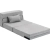 Rootz gulvsofa - polstret sofa - konvertibel madras - behageligt skum - 210 cm x 80 cm x 15 cm - gråt stof