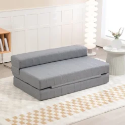 Rootz gulvsovesofa - Cabriolet futon - Pladsbesparende sovesofa - 2-personers sovesofa - Gæsteseng - Tyk polstring - Nem at rengøre - Kompakt - 138 cm | Fyndiq