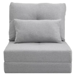 Rootz gulvstol Foldning Madras - Sleep Mat - Konvertible sæde - 2 -i -1 Design - Aftagelig pude - 60 cm x 80 cm x 56 cm og 180 cm x 60 cm x 19 cm