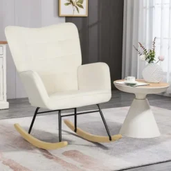 Rootz gyngestol - ammestol - afslapningsstol - fløjlspolstring - 98cm x 71cm x 101cm