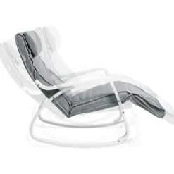 Rootz gyngestol med fodstøtte - Justerbar liggestol - Relax Chair - Lænestol - Birketræ - 150 kg bæreevne - Grå