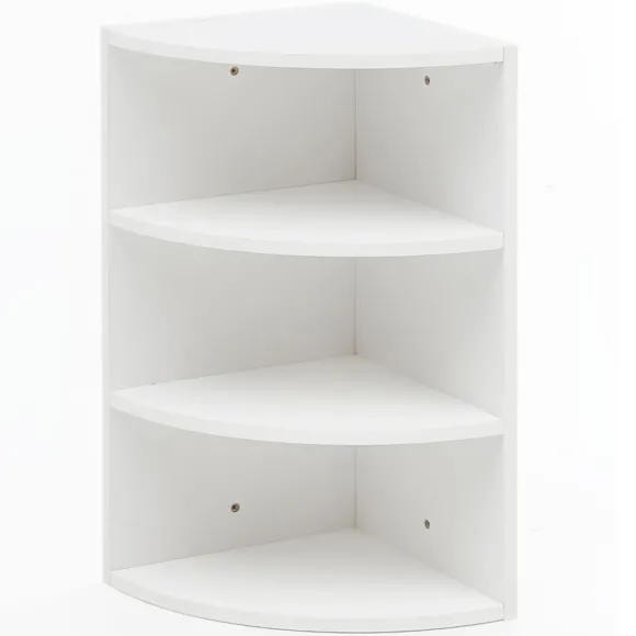Rootz hjørnehylde hvid 30 x 60 x 30 cm WL5.843 væghylde i træ hjørne hængehylde - Træhylde til væggen Høj - Fritsvævende væghylde - Design dekorativ h | Fyndiq