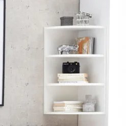 Rootz hjørnehylde hvid 30 x 60 x 30 cm WL5.843 væghylde i træ hjørne hængehylde - Træhylde til væggen Høj - Fritsvævende væghylde - Design dekorativ h | Fyndiq