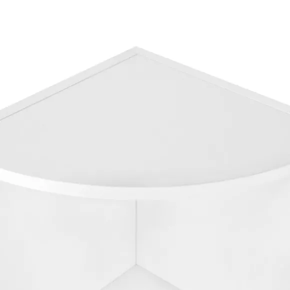 Rootz Hjørnehylde med 4 hylder - Flydende hylde - Væghylde - Træhylde - Industriel hylde - Opbevaringshylde - Spånplade - Hvid - 30 x 129,5 x 30 cm (B | Fyndiq