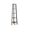 Rootz Hjørnehylde med 5 hylder - Flydende hylde - Industrielt design - Væghylde - Træhylde - Industriel hylde - Opbevaringshylde - Spånplade - Vintage | Fyndiq