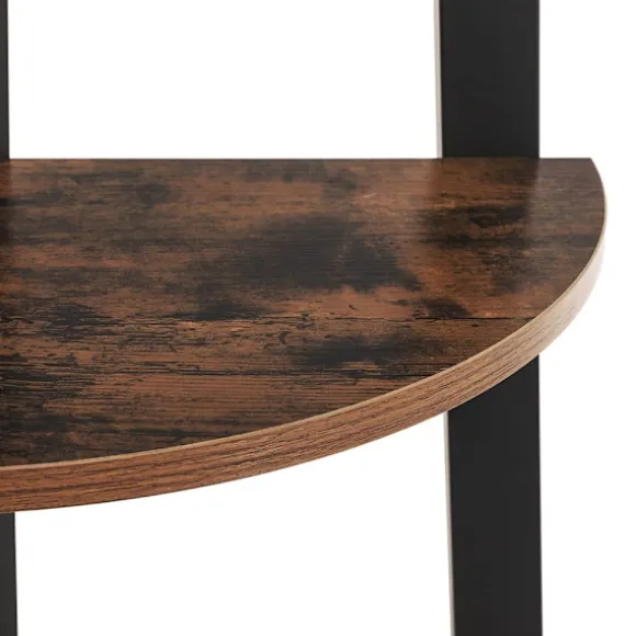 Rootz Hjørnehylde med 5 hylder - Flydende hylde - Industrielt design - Væghylde - Træhylde - Industriel hylde - Opbevaringshylde - Spånplade - Vintage | Fyndiq