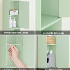 Rootz Højskab - Slank opbevaringsenhed - Pladsbesparende organisering - Justerbare hylder - 20x180x20cm MDF-konstruktion