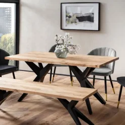 Rootz -håndlavet spisebord - loftstil - Moderne bord - Unik design - Sæder 8 - 180 cm x 90 cm x 76 cm