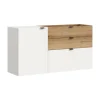 Rootz hængende kommode - vægmonteret opbevaring - hvid efterligning - rigelig opbevaring - 120x64x37cm