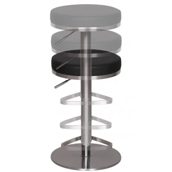 Rootz Holdbar M7 Barstol rustfri sort stol moderne skammel justerbar design barstol roterbar stabil